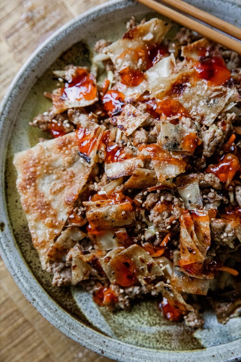 Blackstone Pork Egg Rolls in a Bowl
