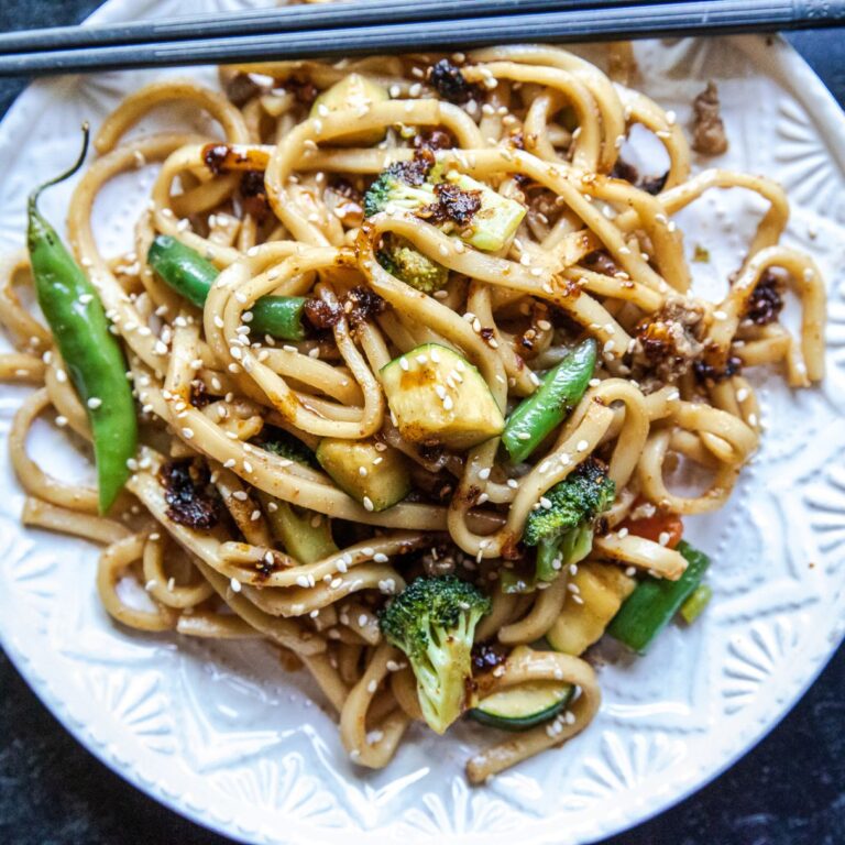 Stir Fried Udon Noodle Bowl